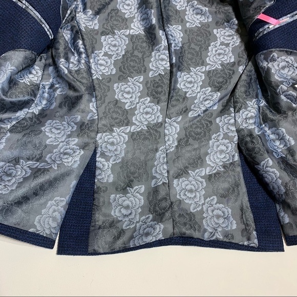 Isaac Mizrahi boy’s size 8 beautiful navy tweed suit jacket blazer - Picture 5 of 9